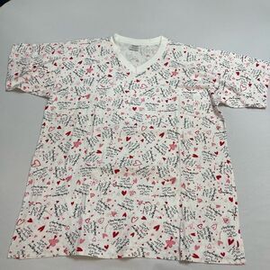 Shoe Box VTG Hallmark Heart V Neck T-Shirt One Size Fits Most